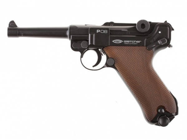 Gletcher P08 4,5mm Stahl-BB CO2 BlowBack Pistole