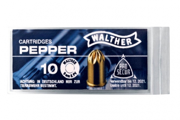 WALTHER PEPPER CARTRIDGES, 9 mm R.PV for Revolver