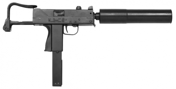MP M11 Ingram model gun with Suppressor